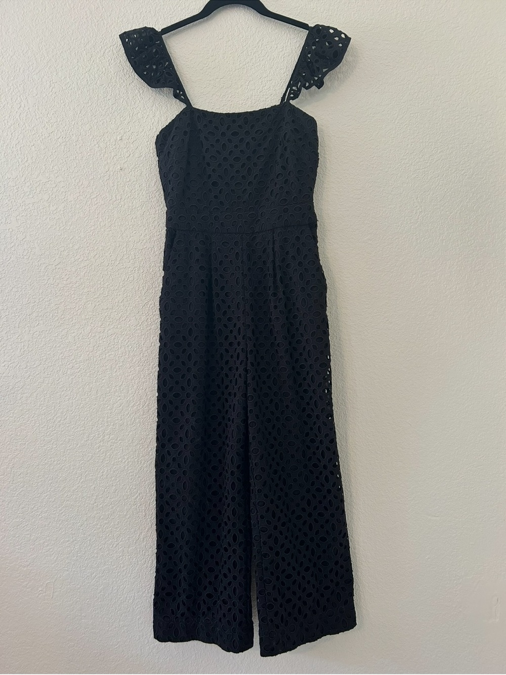 J. Crew Black Eyelet Jumpsuit